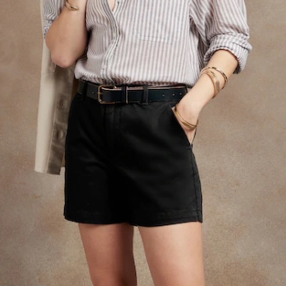 Liz Claiborne Black Chino Shorts - Picture 1 of 9